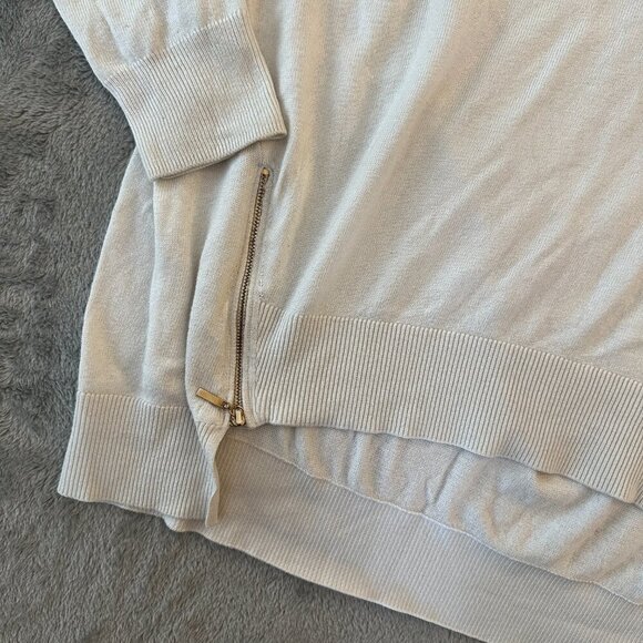 Boston Proper V Neck Side Zip Sweater Pullover Women's MEDIUM - Picture 2 of 6